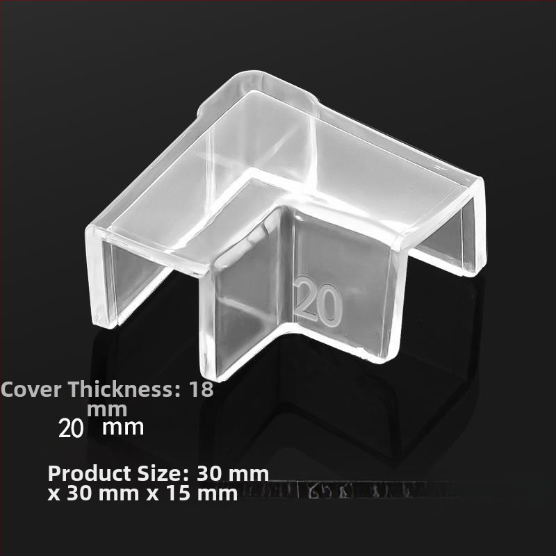 Läbipaistev kaitsekate nurgakaitsmetega, elastne klaasist kokkupõrkevastane täisnurkne pehme akrüülist kolmnurkne kalapaak lastele