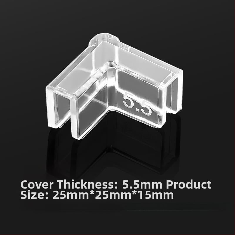 Läbipaistev kaitsekate nurgakaitsmetega, elastne klaasist kokkupõrkevastane täisnurkne pehme akrüülist kolmnurkne kalapaak lastele