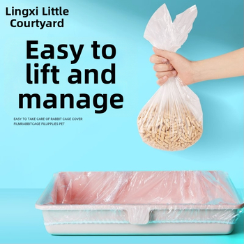 Σακούλα καθαρισμού δίσκου κατοικίδιων ζώων Πλαστική σακούλα τουαλέτας κουνελιού Δίσκος κλουβιού κουνελιού Σακούλα σκουπιδιών Μεμβράνη κάλυψης κουνελιού Επιθέμα ούρων