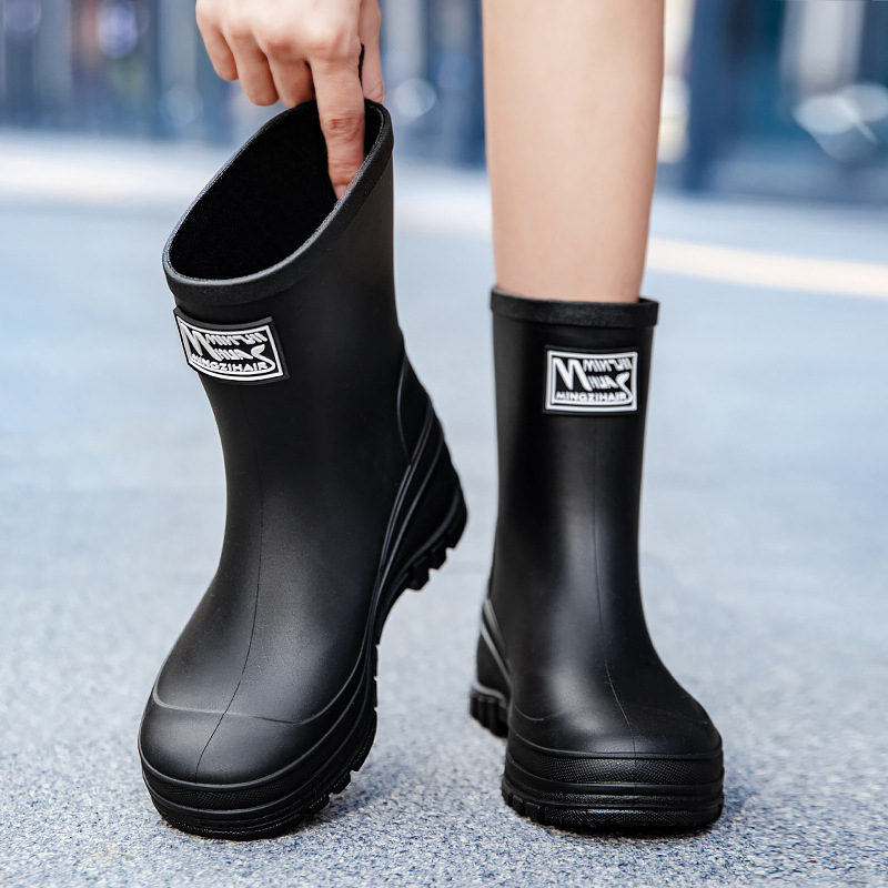 Madingi paprasti, aukšto, vidutinio ir aukšto slydimo lietaus batai moterims, vandeniui atsparūs, neslystantys vandens batai, atsparūs dilimui, viršutiniai drabužiai, batai virtuvei, darbo rankovėmis, moteriški batai