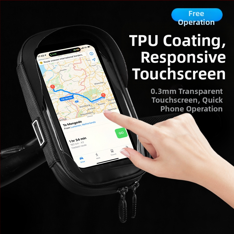 Трансгранична многофункционална чанта за стойка за мобилен телефон, чанта за вкъщи със сензорен екран, водоустойчива чанта за велосипед, скоба за навигация за мотоциклет