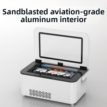 „Kubao“ nešiojamas insulino šaldytuvas, mini automobilinis namams, dvigubos paskirties 0–8 laipsnių šaldiklis, įkraunamas mažas US8 šaldytuvas