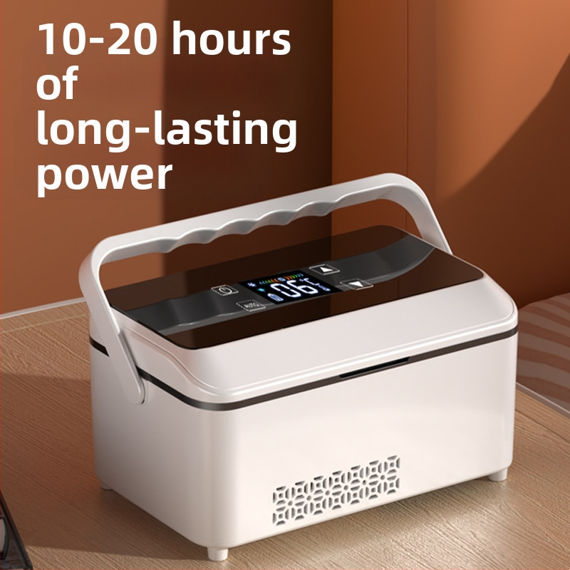 Преносим хладилник за инсулин Kubao, мини хладилник за кола за дома с двойна употреба, 0-8 градуса, хладилник US8, малък хладилник за презареждане