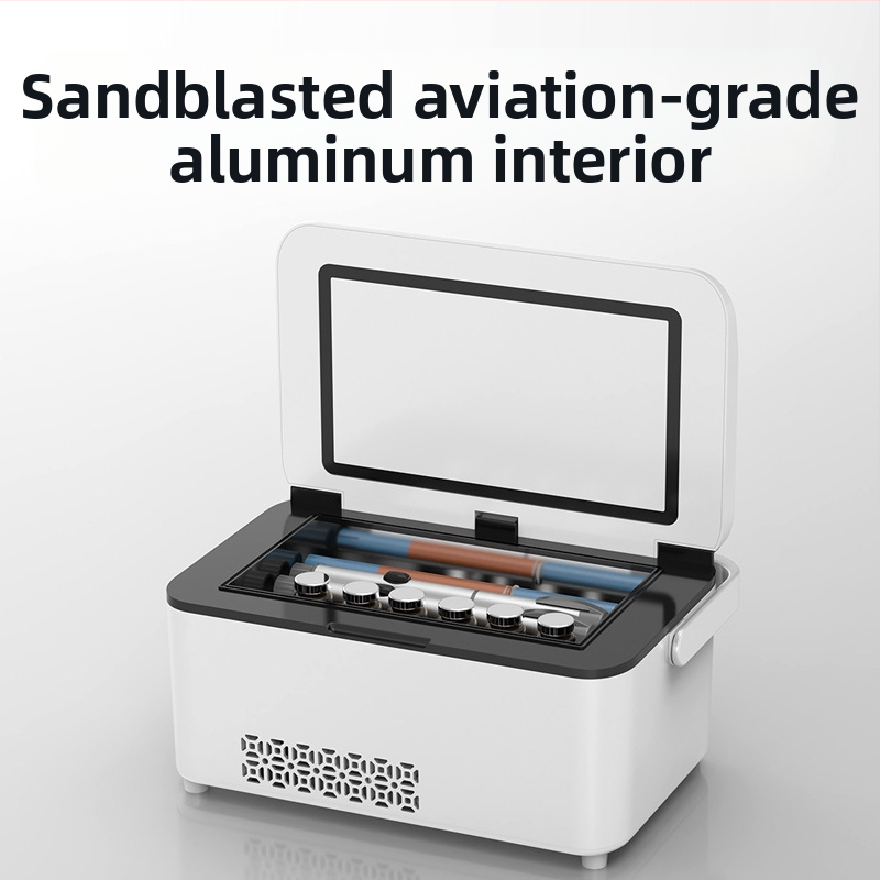 Преносим хладилник за инсулин Kubao, мини хладилник за кола за дома с двойна употреба, 0-8 градуса, хладилник US8, малък хладилник за презареждане