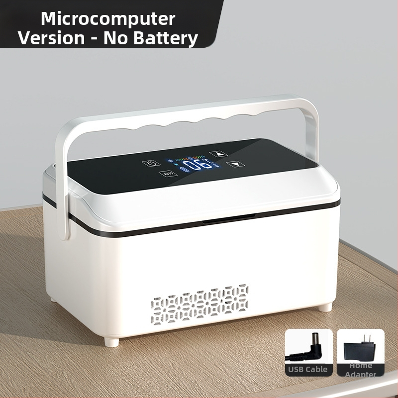 „Kubao“ nešiojamas insulino šaldytuvas, mini automobilinis namams, dvigubos paskirties 0–8 laipsnių šaldiklis, įkraunamas mažas US8 šaldytuvas