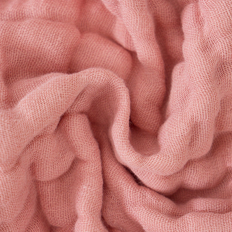 „Amazon“ šešių sluoksnių marlės rankšluostis su grynos medvilnės kraštu, rankšluostis naujagimiui, rankšluostis kūdikiui su pečių pagalvėle, permatomas per petį.