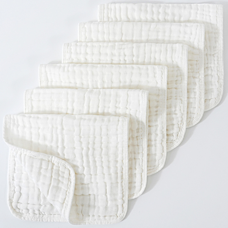 „Amazon“ šešių sluoksnių marlės rankšluostis su grynos medvilnės kraštu, rankšluostis naujagimiui, rankšluostis kūdikiui su pečių pagalvėle, permatomas per petį.