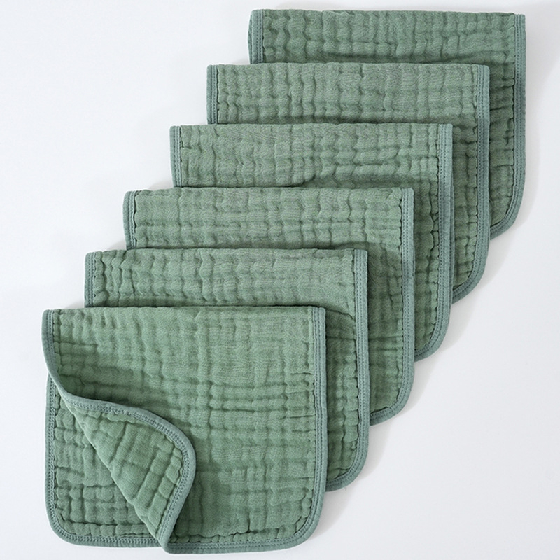 „Amazon“ šešių sluoksnių marlės rankšluostis su grynos medvilnės kraštu, rankšluostis naujagimiui, rankšluostis kūdikiui su pečių pagalvėle, permatomas per petį.