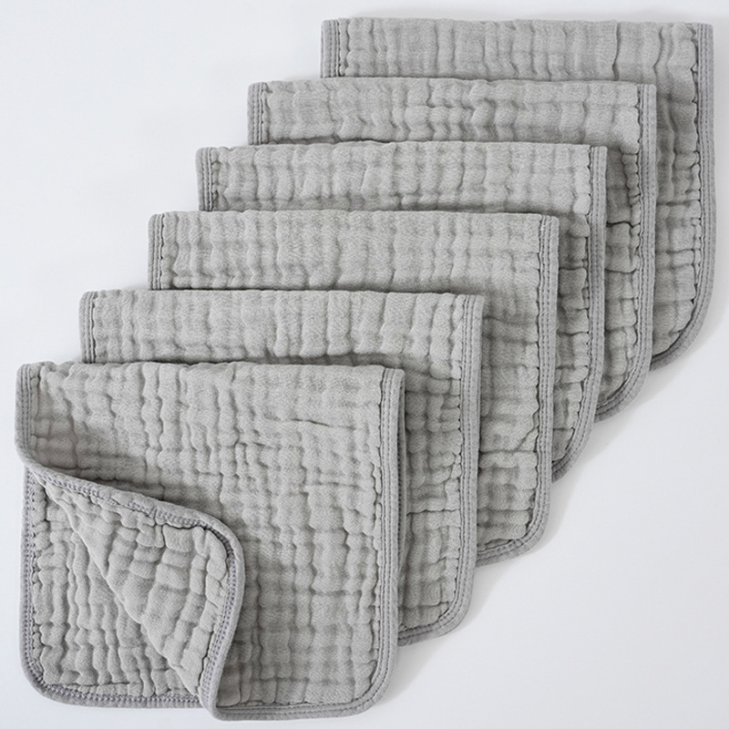 „Amazon“ šešių sluoksnių marlės rankšluostis su grynos medvilnės kraštu, rankšluostis naujagimiui, rankšluostis kūdikiui su pečių pagalvėle, permatomas per petį.