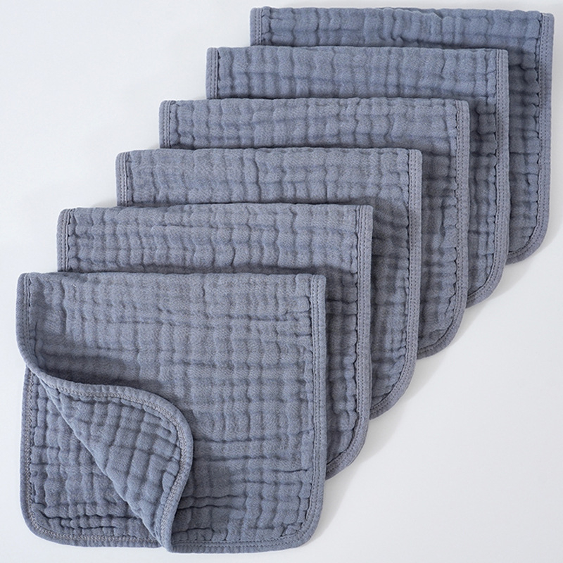 „Amazon“ šešių sluoksnių marlės rankšluostis su grynos medvilnės kraštu, rankšluostis naujagimiui, rankšluostis kūdikiui su pečių pagalvėle, permatomas per petį.