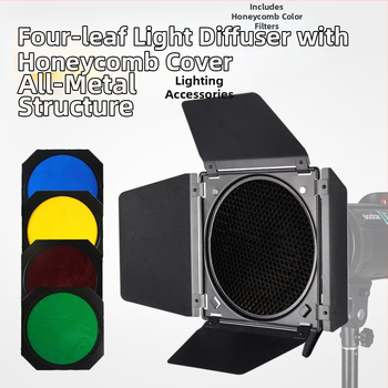 DB04 neljaleheline raamiga värvifilter kontuurvalgusega kärgstruktuuriga standardkate suur kärgstruktuuriga välklamp alati sisse lülitatud valgusankurkarvadega