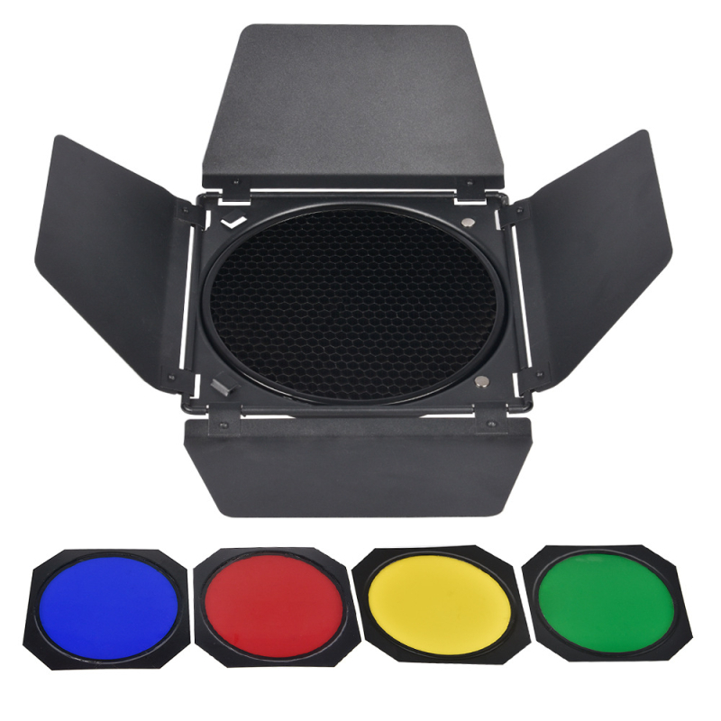 DB04 neljaleheline raamiga värvifilter kontuurvalgusega kärgstruktuuriga standardkate suur kärgstruktuuriga välklamp alati sisse lülitatud valgusankurkarvadega