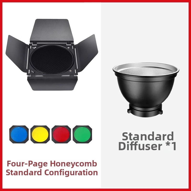 DB04 neljaleheline raamiga värvifilter kontuurvalgusega kärgstruktuuriga standardkate suur kärgstruktuuriga välklamp alati sisse lülitatud valgusankurkarvadega