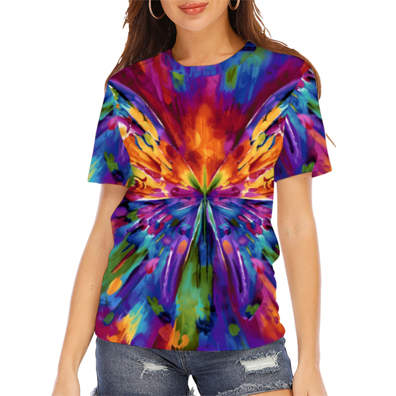 Tricou cu mânecă scurtă pentru femei, stație independentă Amazon 2025, imprimare digitală 3D, comerț exterior european și american, îmbrăcăminte pentru femei, o generație de păr