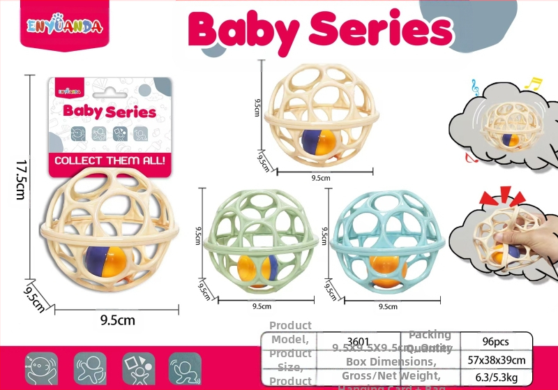 [Model fierbinte pentru mamă și bebeluș] Zornăitoare de mână pentru bebeluși Manhattan, minge cu gaură pentru apucarea mâinii, educație timpurie, integrare senzorială, antrenament, minge cu apucare a mâinii