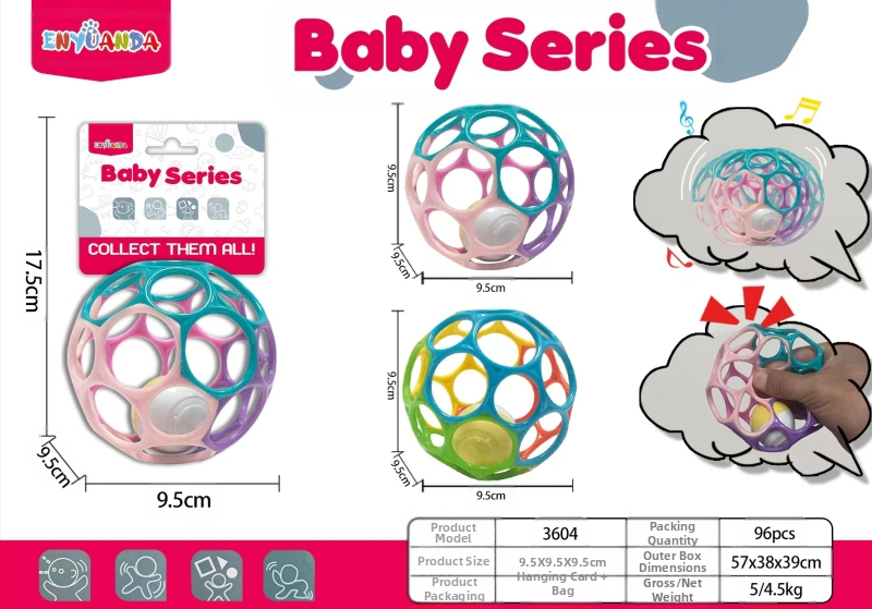 [Model fierbinte pentru mamă și bebeluș] Zornăitoare de mână pentru bebeluși Manhattan, minge cu gaură pentru apucarea mâinii, educație timpurie, integrare senzorială, antrenament, minge cu apucare a mâinii