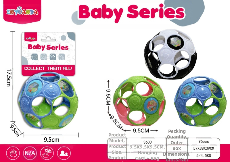 [Model fierbinte pentru mamă și bebeluș] Zornăitoare de mână pentru bebeluși Manhattan, minge cu gaură pentru apucarea mâinii, educație timpurie, integrare senzorială, antrenament, minge cu apucare a mâinii