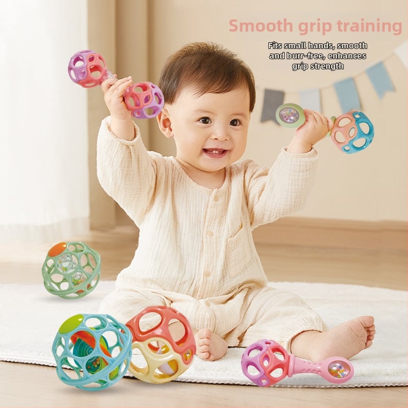 [Καυτό μοντέλο για μητέρες και μωρά] Μωρό με κουδουνίστρα Manhattan, μπάλα με τρύπες για πιάσιμο στο χέρι, παιχνίδι με μπάλα πιάσιμο στο χέρι, εκπαίδευση για αισθητηριακή ολοκλήρωση και εκπαίδευση για παιδιά