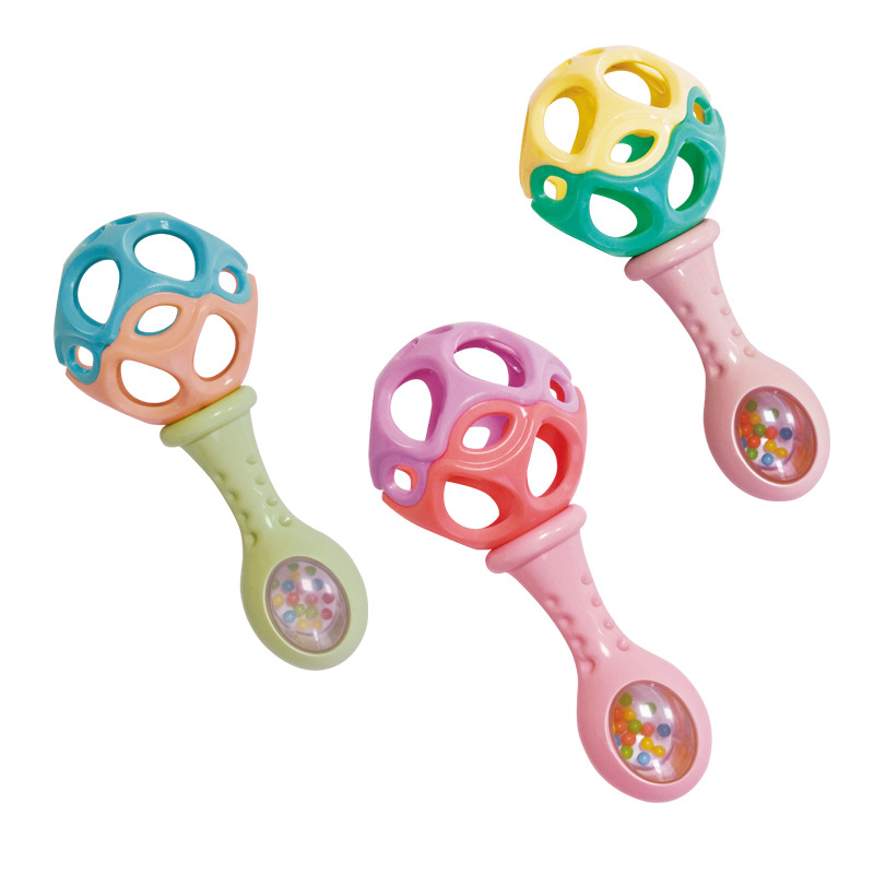 [Model fierbinte pentru mamă și bebeluș] Zornăitoare de mână pentru bebeluși Manhattan, minge cu gaură pentru apucarea mâinii, educație timpurie, integrare senzorială, antrenament, minge cu apucare a mâinii