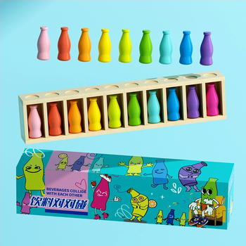 Piiriülene Douyini puidust joogipudeli värvi sobitamise mäng, mälu, interaktiivne lõbus lapsevanema-lapse lauamäng, hariduslik mänguasi