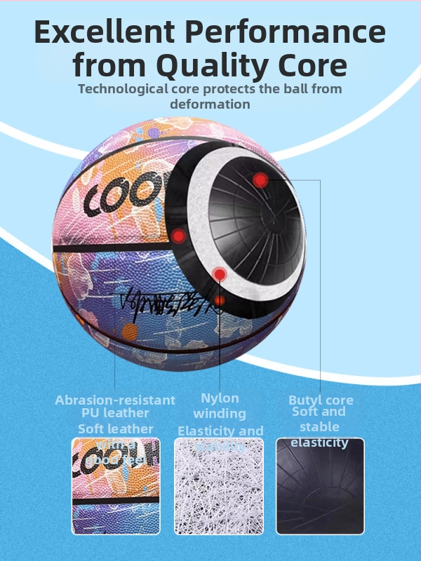 Автентична светеща професионална баскетболна топка № 5 № 7 за деца, възрастни, ученици от началното училище, за открито, специална стандартна, устойчива на износване