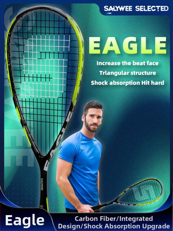 Salywee squashireket Red Eagle süsinikkiust komposiitmaterjalist ühes tükis professionaalne treeningreket Euroopa ja Ameerika spordialadele, ülikerge 185±5g