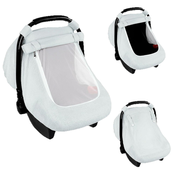 Beebikandja kate, beebi turvatooli soojenduskate, kortsus lõngast jalutuskäru kate, turvatooli turvakate, rinnaga toitmine