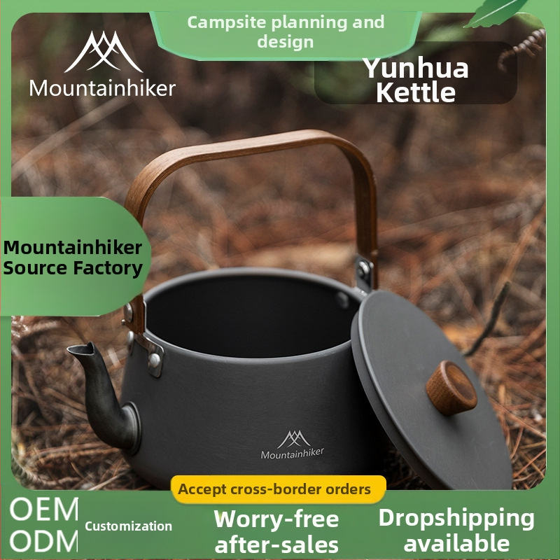 Mountainhiker Mountain Guest Produs nou Camping în aer liber Picnic Ceainic portabil din oțel inoxidabil