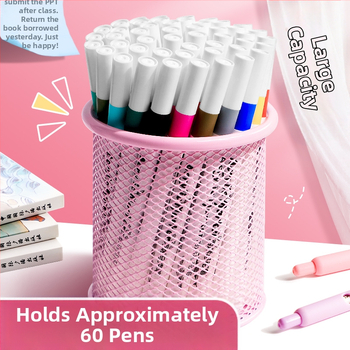 Metāla pildspalvu kasetnes biroja darbvirsmas studentu pildspalvu kasetņu uzglabāšanas kaste ar lielu ietilpību dzelzs tīklu, vienkārša zīmuļu kaste bērniem zēniem