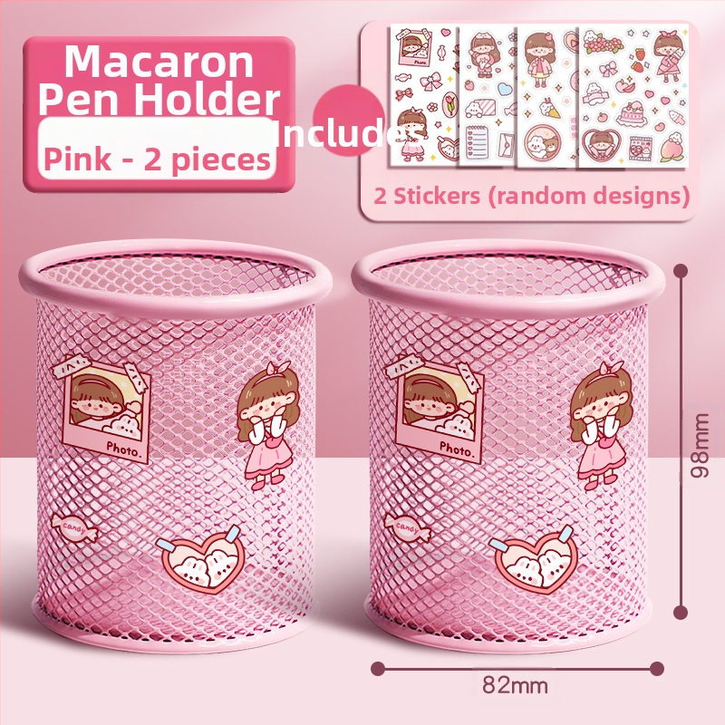 Metāla pildspalvu kasetnes biroja darbvirsmas studentu pildspalvu kasetņu uzglabāšanas kaste ar lielu ietilpību dzelzs tīklu, vienkārša zīmuļu kaste bērniem zēniem