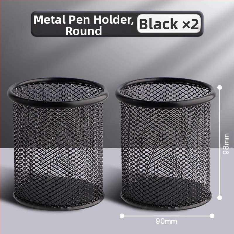 Metāla pildspalvu kasetnes biroja darbvirsmas studentu pildspalvu kasetņu uzglabāšanas kaste ar lielu ietilpību dzelzs tīklu, vienkārša zīmuļu kaste bērniem zēniem