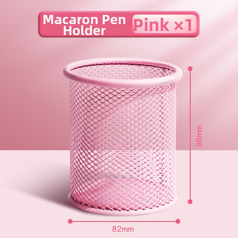 Metāla pildspalvu kasetnes biroja darbvirsmas studentu pildspalvu kasetņu uzglabāšanas kaste ar lielu ietilpību dzelzs tīklu, vienkārša zīmuļu kaste bērniem zēniem