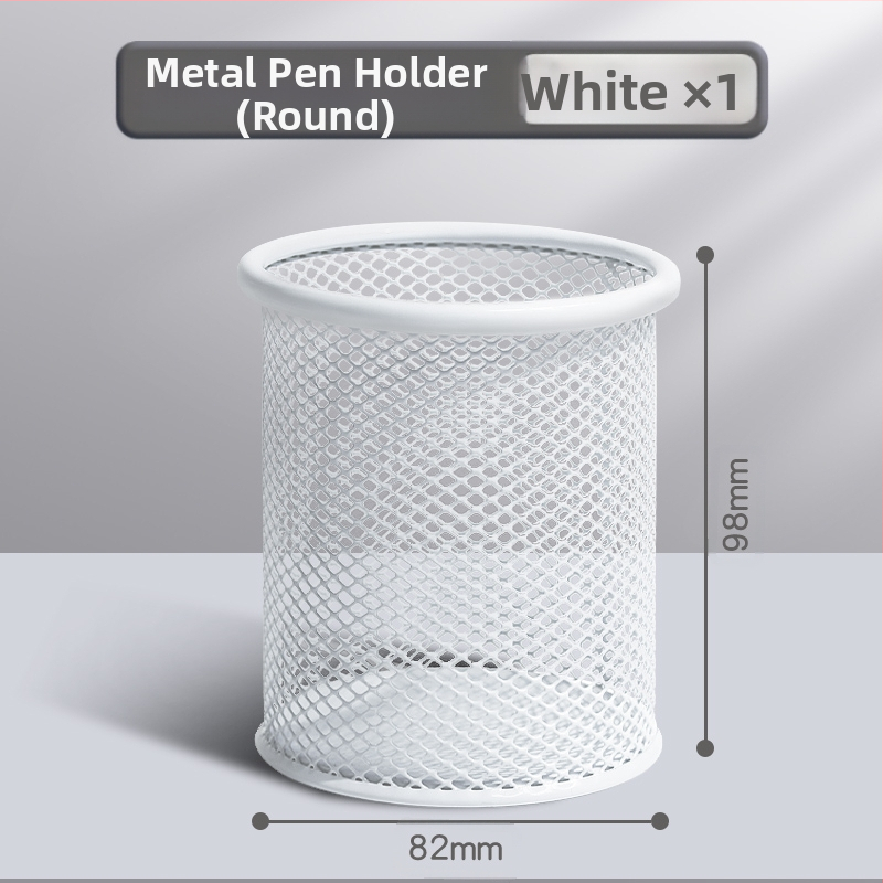 Metāla pildspalvu kasetnes biroja darbvirsmas studentu pildspalvu kasetņu uzglabāšanas kaste ar lielu ietilpību dzelzs tīklu, vienkārša zīmuļu kaste bērniem zēniem