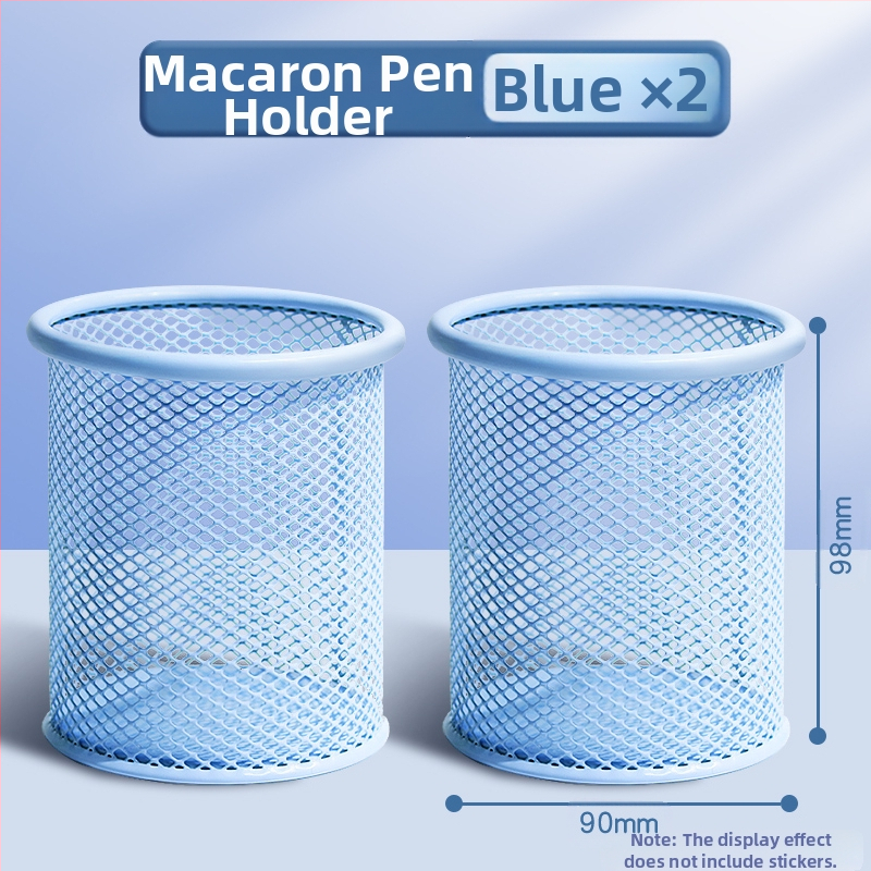 Metāla pildspalvu kasetnes biroja darbvirsmas studentu pildspalvu kasetņu uzglabāšanas kaste ar lielu ietilpību dzelzs tīklu, vienkārša zīmuļu kaste bērniem zēniem