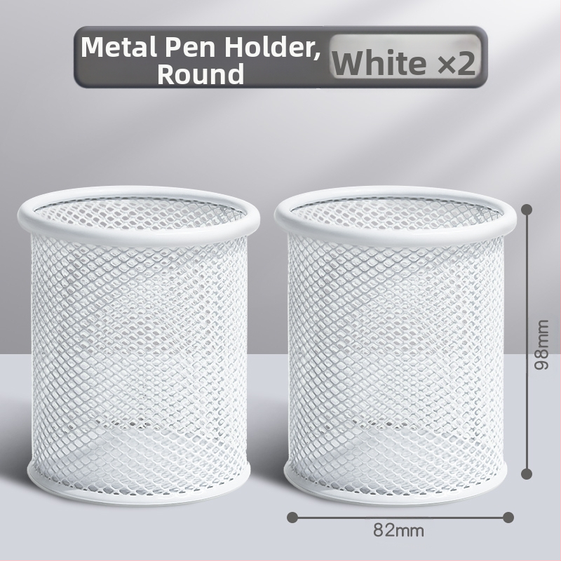 Metāla pildspalvu kasetnes biroja darbvirsmas studentu pildspalvu kasetņu uzglabāšanas kaste ar lielu ietilpību dzelzs tīklu, vienkārša zīmuļu kaste bērniem zēniem