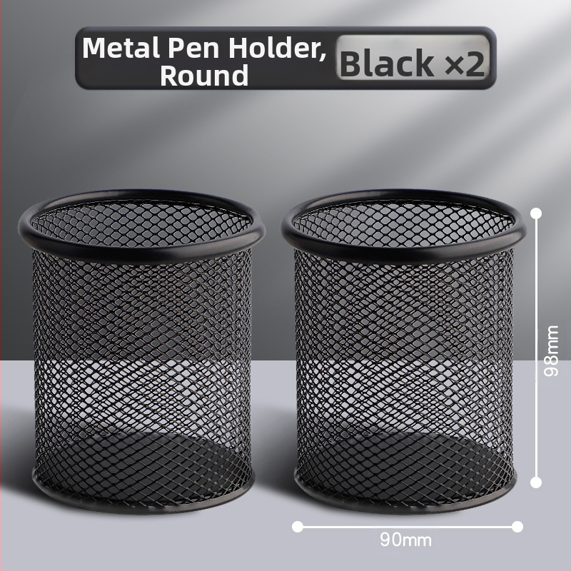 Metāla pildspalvu kasetnes biroja darbvirsmas studentu pildspalvu kasetņu uzglabāšanas kaste ar lielu ietilpību dzelzs tīklu, vienkārša zīmuļu kaste bērniem zēniem