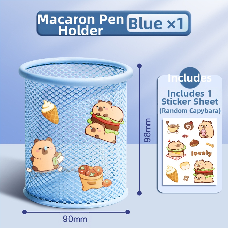 Metāla pildspalvu kasetnes biroja darbvirsmas studentu pildspalvu kasetņu uzglabāšanas kaste ar lielu ietilpību dzelzs tīklu, vienkārša zīmuļu kaste bērniem zēniem