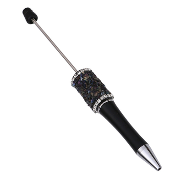 σε απόθεμα χονδρικής διασυνοριακό στυλό με κρυστάλλινο χαλίκι, χειροποίητο τρυπάνι με χάντρες, χαριτωμένο πλαστικό στυλό