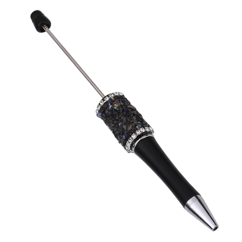 raktáron nagykereskedelmi határokon átnyúló kristály kavics golyóstoll barkácsoláshoz kézzel készített fúró gyöngyös toll regény aranyos műanyag toll