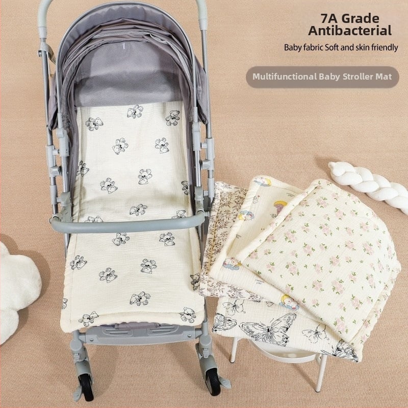 Jastuk za dječja kolica, ljetni mekani zadebljani topli pamučni madrac od gaze od baršuna za dječja kolica, pamučni jastučić