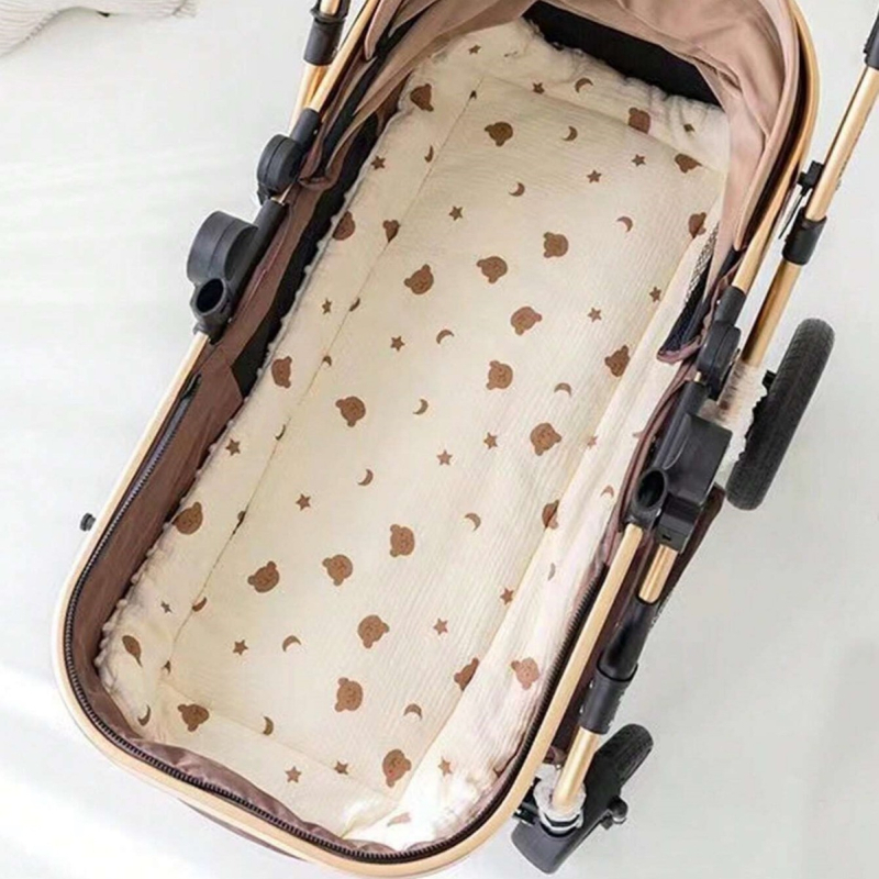 Kūdikio vežimėlio pagalvėlė, vasarinis, minkštas, sutankintas, šiltas medvilninis čiužinys, marlės pupelių aksomas, kūdikio vežimėlio čiužinys, medvilninis pagalvėlė