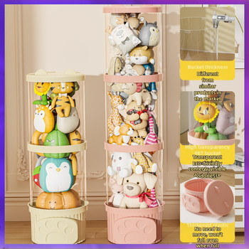 ✅Σωλήνας αποθήκευσης κούκλας, βελούδινο παιχνίδι αποθήκευσης, παιδική κούκλα, βαρέλι, διαφανές καλάθι αποθήκευσης, φινίρισμα