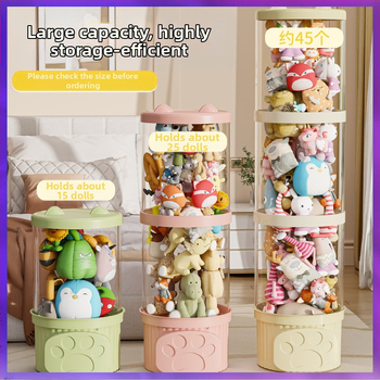 ✅Σωλήνας αποθήκευσης κούκλας, βελούδινο παιχνίδι αποθήκευσης, παιδική κούκλα, βαρέλι, διαφανές καλάθι αποθήκευσης, φινίρισμα