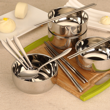 Σετ επιτραπέζιων σκευών ταξιδιού Φορητά επιτραπέζια σκεύη κάμπινγκ εξωτερικού χώρου για ενήλικες 304 από ανοξείδωτο ατσάλι Κορεάτικα για εξορμήσεις