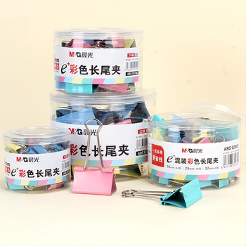„Chenguang“ kanceliarinių prekių spalvota ilga uodegos segtukas, didelė bandymo sąvaržėlė, 25 mm, maža metalinė vištos uodegos segtukas, maža sąvaržėlė su segtuku