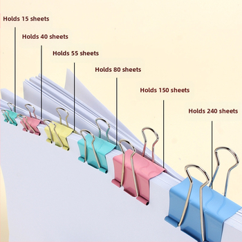 „Chenguang“ kanceliarinių prekių spalvota ilga uodegos segtukas, didelė bandymo sąvaržėlė, 25 mm, maža metalinė vištos uodegos segtukas, maža sąvaržėlė su segtuku