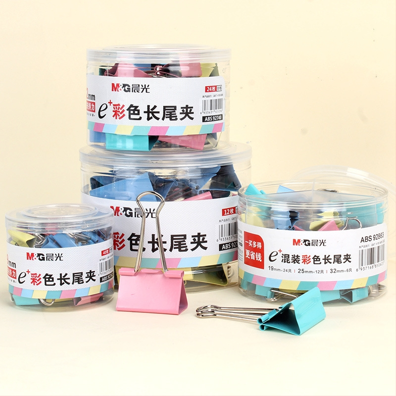 Chenguang канцеларски материали цветна щипка с дълга опашка, голяма тестова щипка 25 мм, малка метална щипка за пилешка опашка, малка щипка