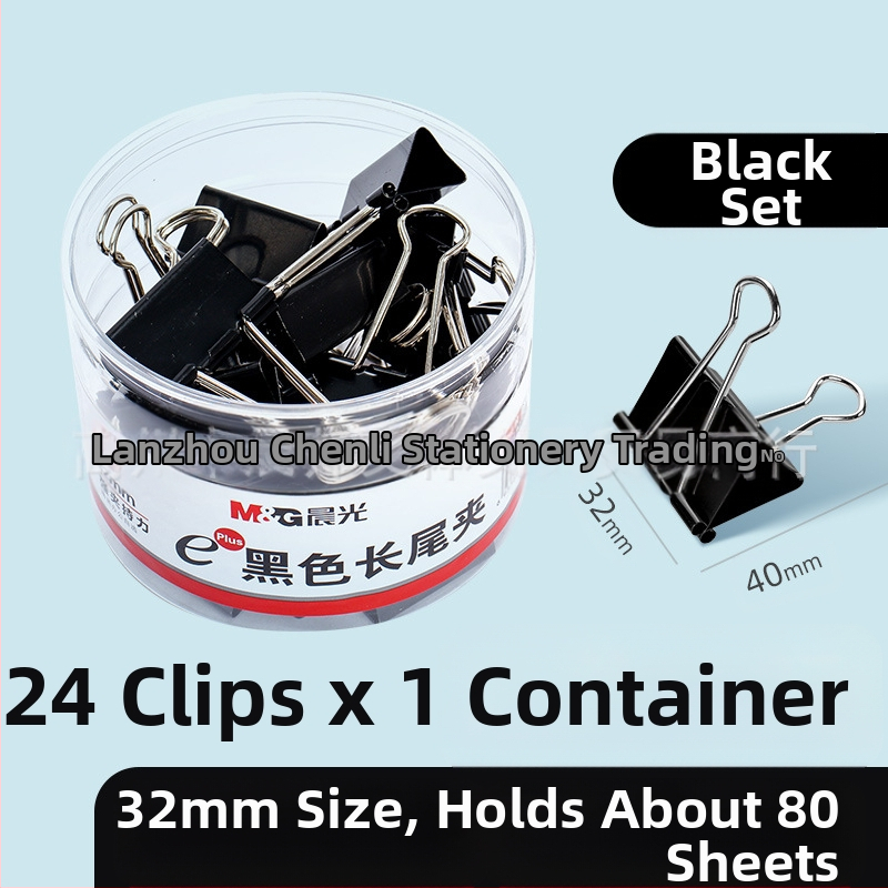 „Chenguang“ kanceliarinių prekių spalvota ilga uodegos segtukas, didelė bandymo sąvaržėlė, 25 mm, maža metalinė vištos uodegos segtukas, maža sąvaržėlė su segtuku