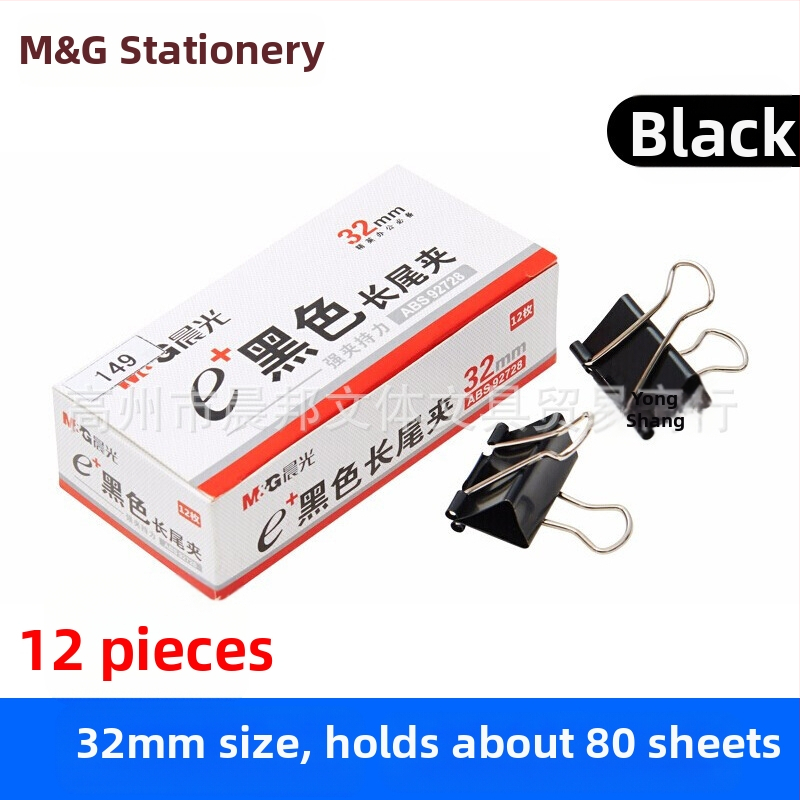 „Chenguang“ kanceliarinių prekių spalvota ilga uodegos segtukas, didelė bandymo sąvaržėlė, 25 mm, maža metalinė vištos uodegos segtukas, maža sąvaržėlė su segtuku