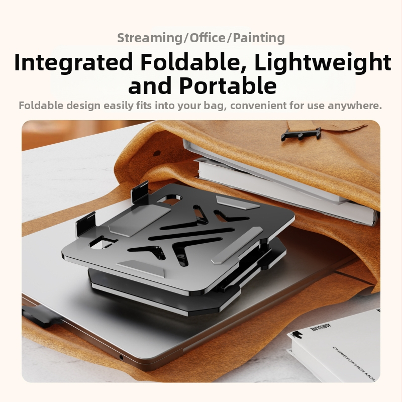 2025 нова плоска скоба за лаптоп, въртяща се сгъваема подложка, висококачествена алуминиева охладителна стойка, въртяща се повдигаща стойка за монитор